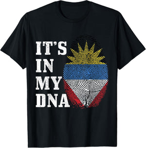Antigua & Barbuda It's in My DNA Flag Pride Vintage T-Shirt - T-Shirt | Black