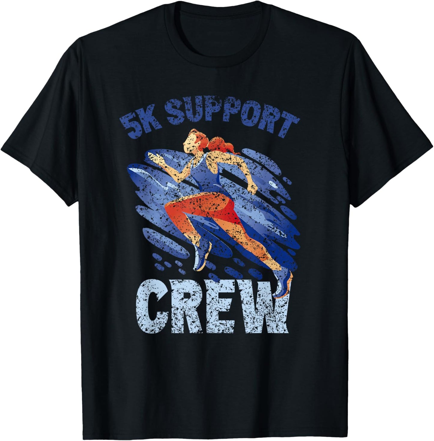 5K Support Crew Runner Race Running Run 5K T-Shirt - T-Shirt | Black