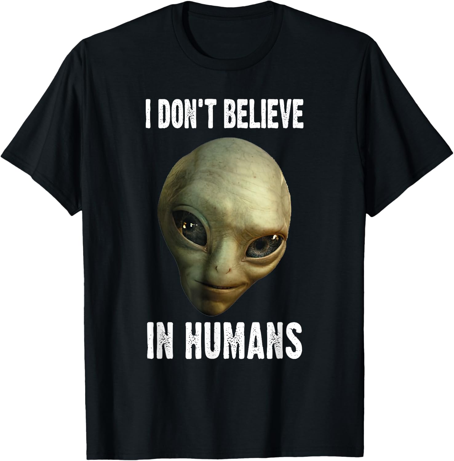 Green Turquoise Alien Face Halloween Costume T-Shirt - T-Shirt | Black