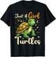 Turtle Lover Just A Girl Who Loves Turtles T-Shirt - T-Shirt | Black