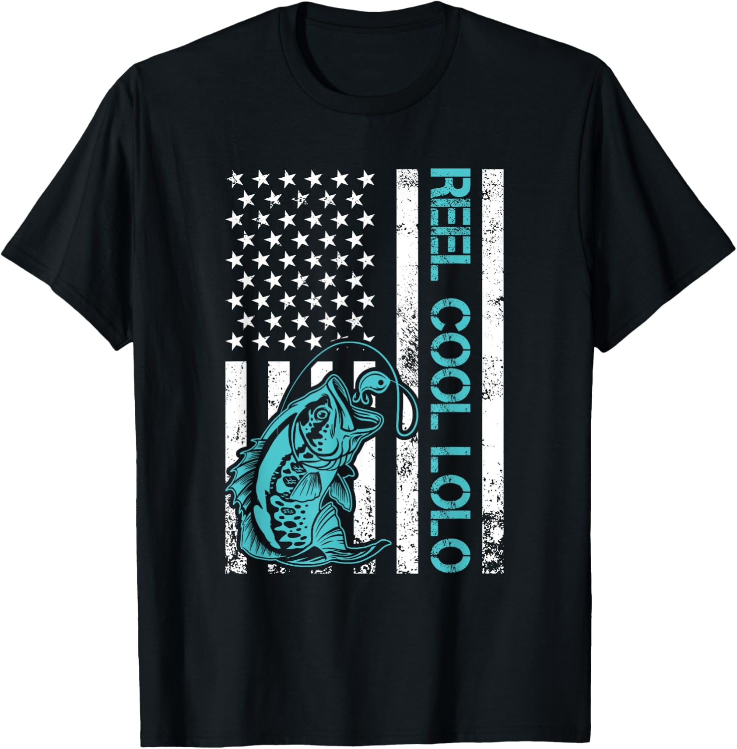 Reel Cool Lolo Fishing Shirt Funny Grandpa Father's Day T-Shirt - T-Shirt | Black