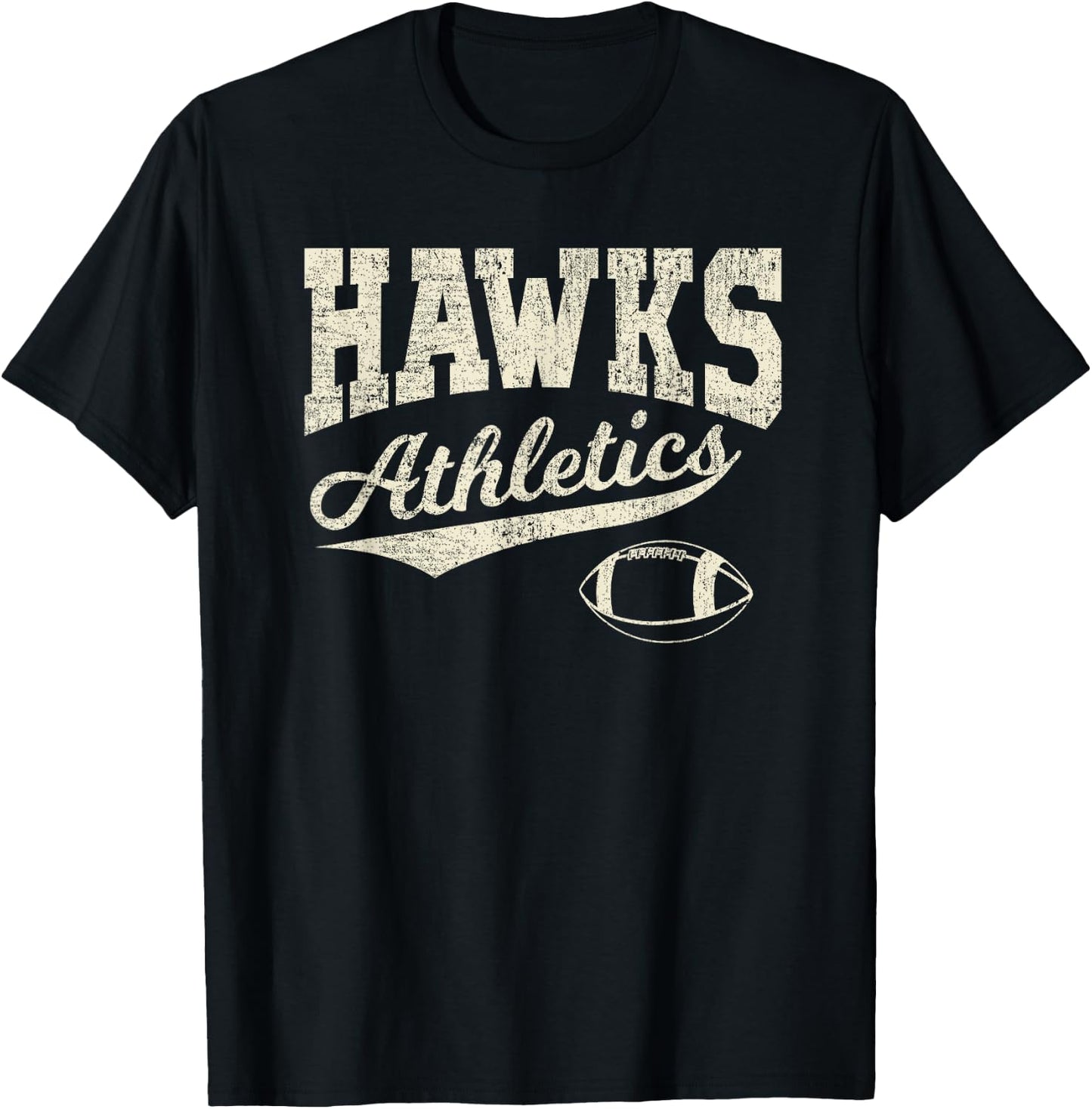 spirit wear, Hawks, high school football athletics T-Shirt - T-Shirt | Black