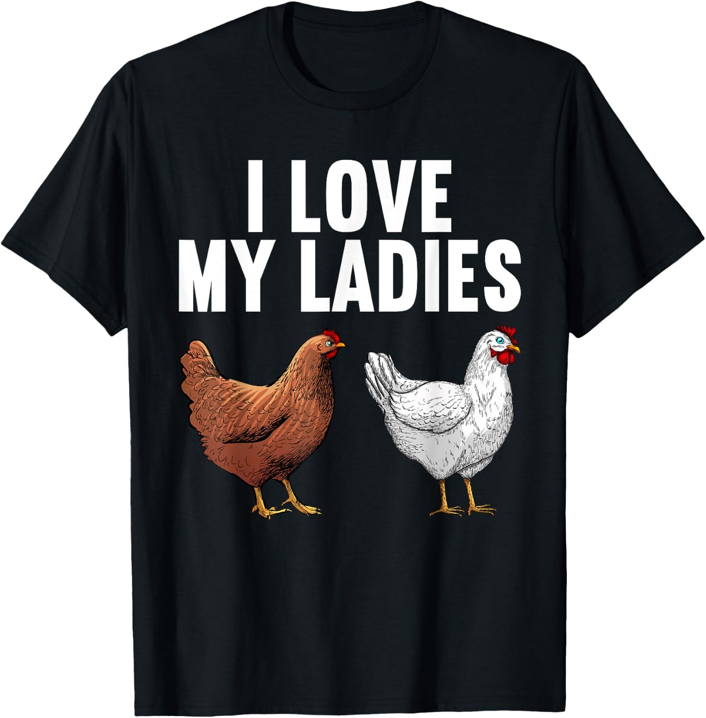 Cool Chicken Art Women Dad Rooster Chicken Farmer T-Shirt - T-Shirt | Black