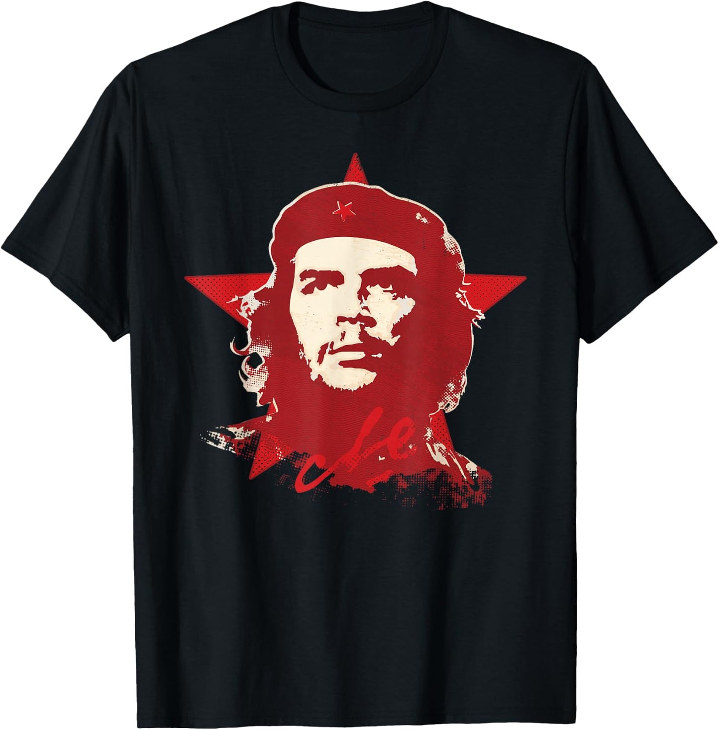Che Guevara Shirt Cuba Star Cuban Red Revolution Graphic T-Shirt - T-Shirt | Black