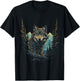 Wolf in Mountains, Forest Nature Art Women, Men T-Shirt - T-Shirt | Black