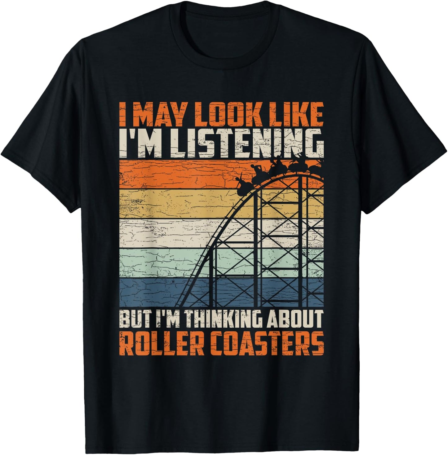 Vintage Roller Coaster T-Shirt - T-Shirt | Black