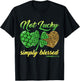 Not Lucky Simply Blessed Christian Shamrock St Patricks Day T-Shirt - T-Shirt | Black