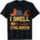 Vintage I Smell Children Hocus Pocus Witch Broom Halloween T-Shirt - T-Shirt | Black