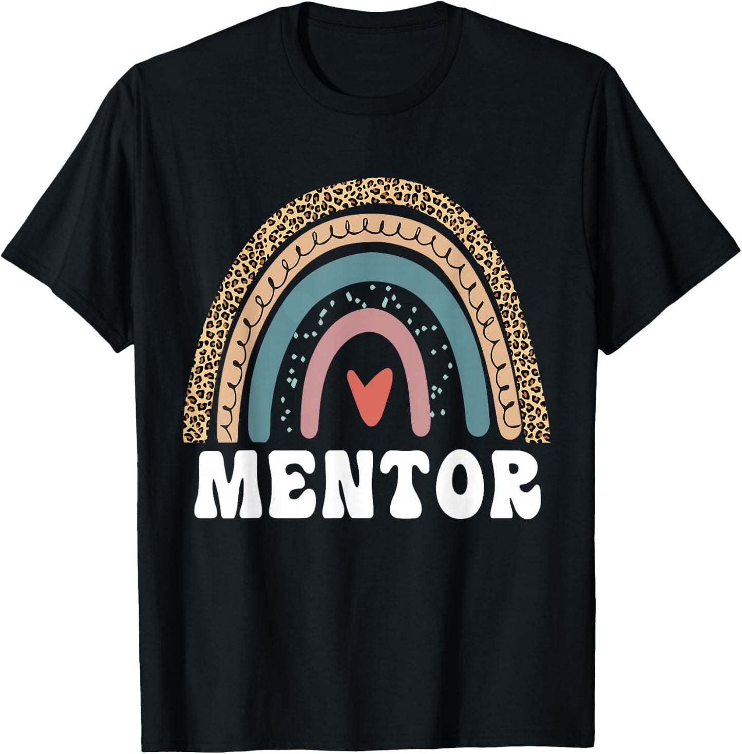 Mentor Rainbow Mentor Teachers Mentor Coach Mentor Job Title T-Shirt - T-Shirt | Black