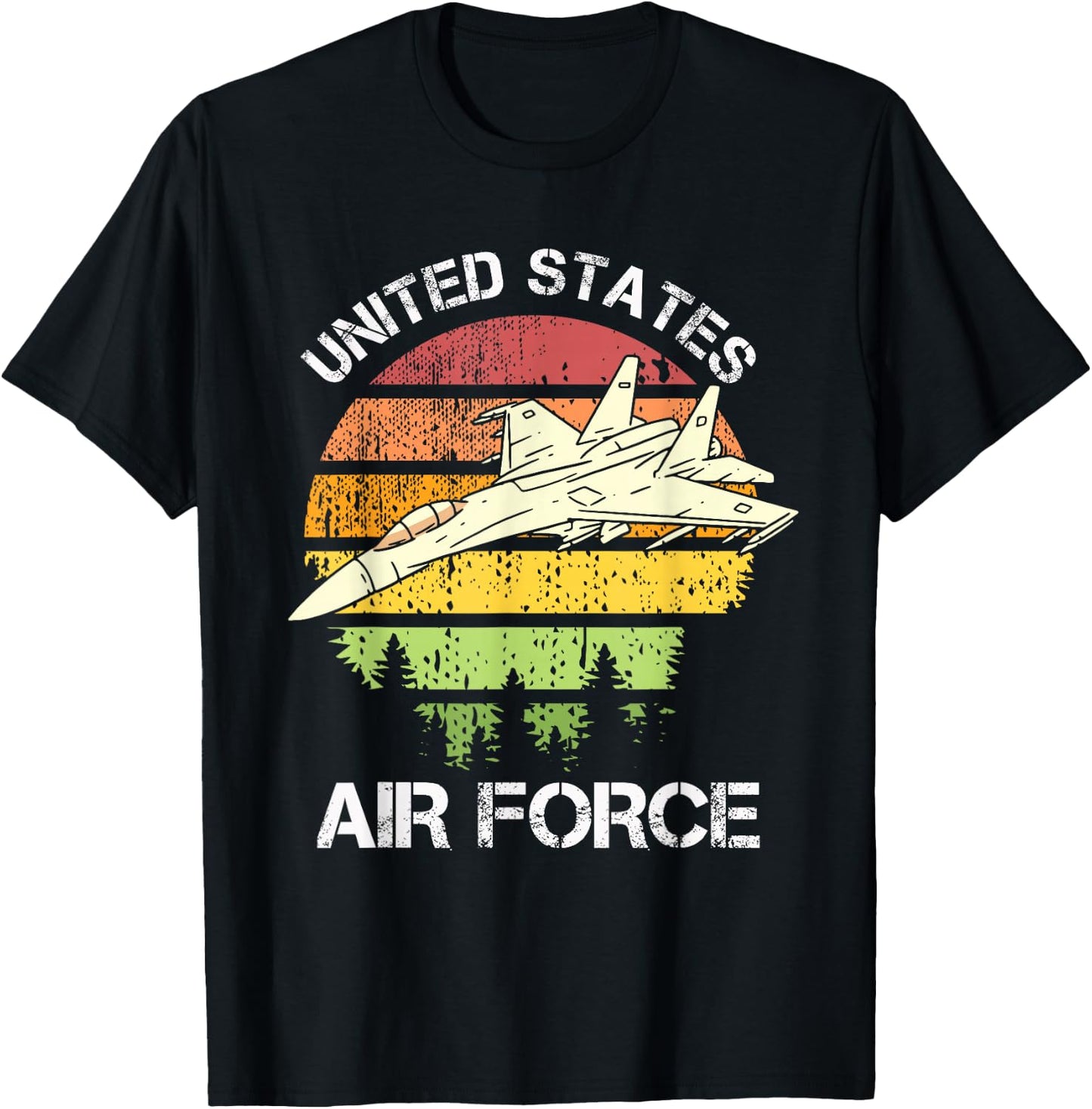 United States Air Force Retro Vintage T-Shirt - T-Shirt | Black