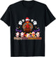 Funny HalloThanksMas Turkey Santa Holiday T-Shirt - T-Shirt | Black