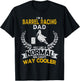 Funny Barrel Racing Dad Barrel Racing Girl Horse Retro T-Shirt - T-Shirt | Black