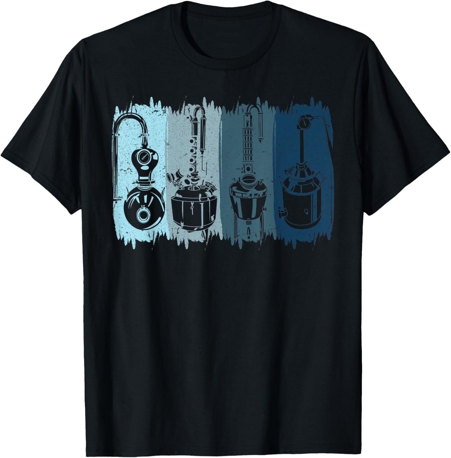 Vintage Distillery Beer Brewery Machinery Distillation T-Shirt - T-Shirt | Black