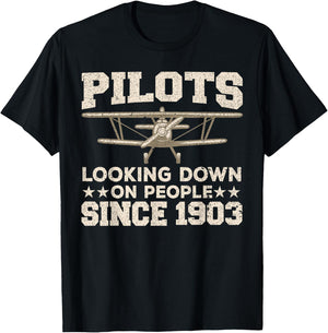 Cool Pilot Women Aircraft Pilot Airplane Flying T-Shirt - T-Shirt | Black