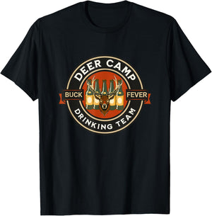 Deer Camp Drinking Team - Funny Hunting T-Shirt - T-Shirt | Black