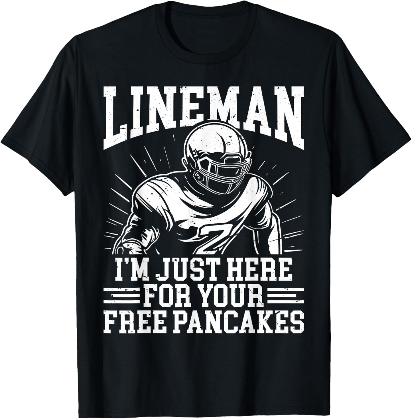 Offensive Lineman Gloves O Line American Football Player T-Shirt - T-Shirt | Black
