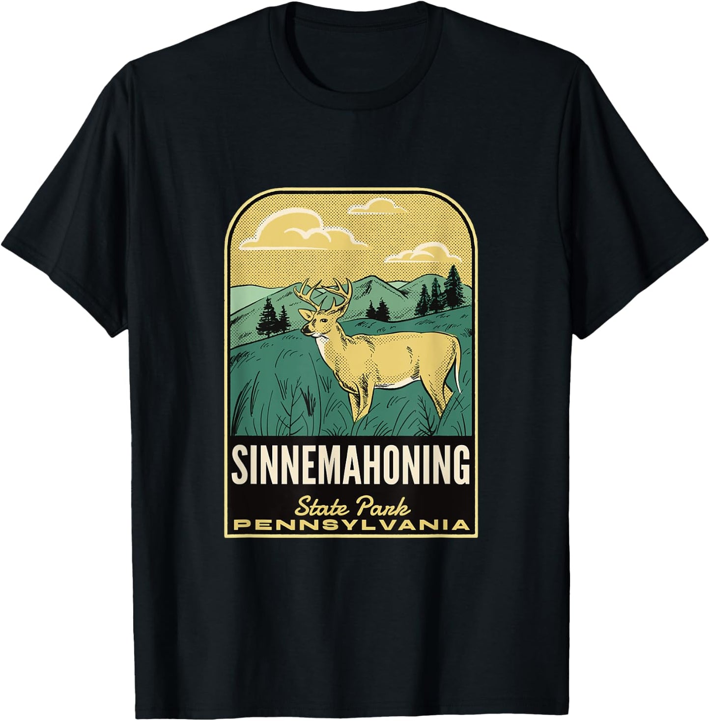 Sinnemahoning State Park PA Vintage Travel T-Shirt - T-Shirt | Black