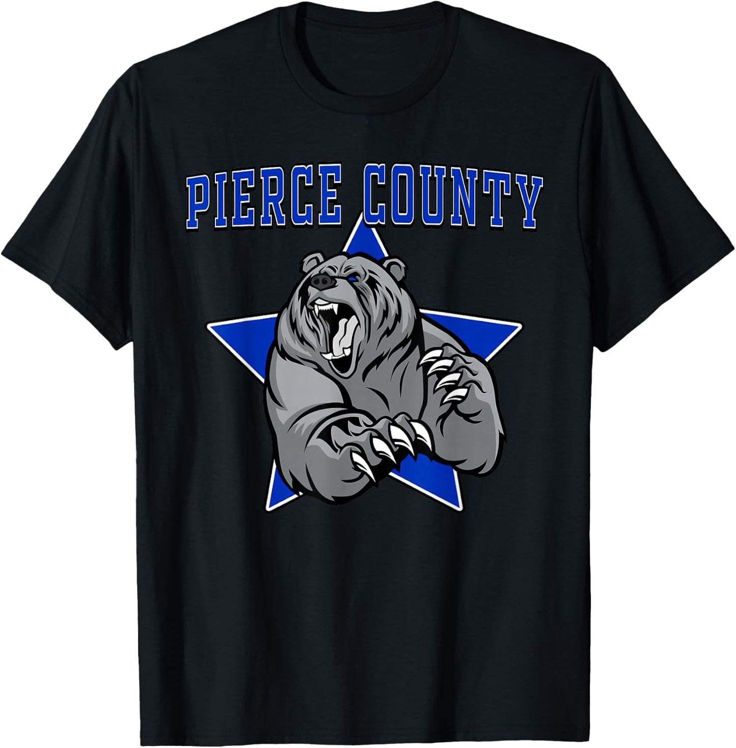 Pierce County Bears High School Team Spirit T-Shirt - T-Shirt | Black