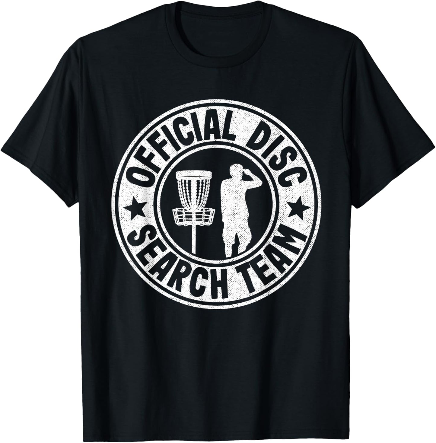 Official Disc Search Team Logo Frisbee Golf Funny Disc Golf T-Shirt - T-Shirt | Black