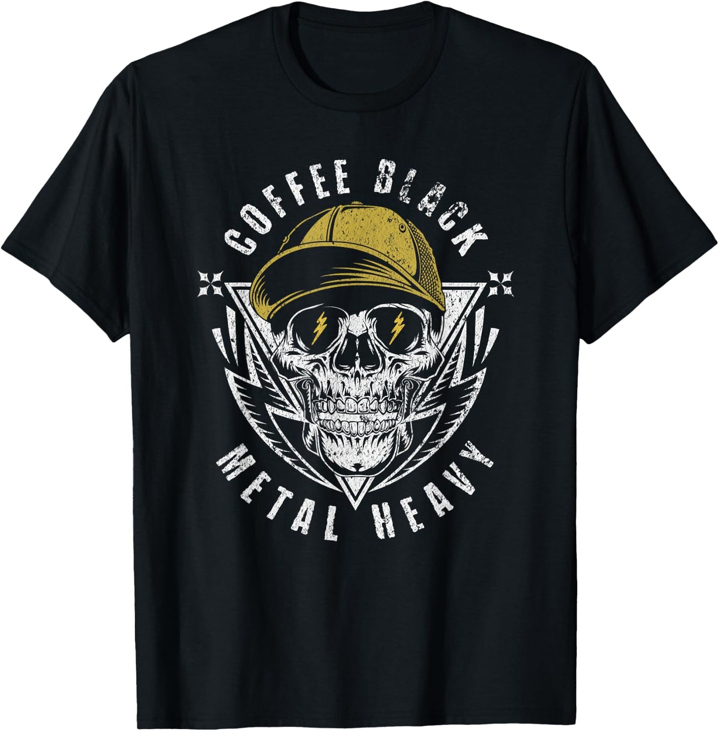 Coffee Black, Metal Heavy Gift Rock Music Fan T-Shirt - T-Shirt | Black