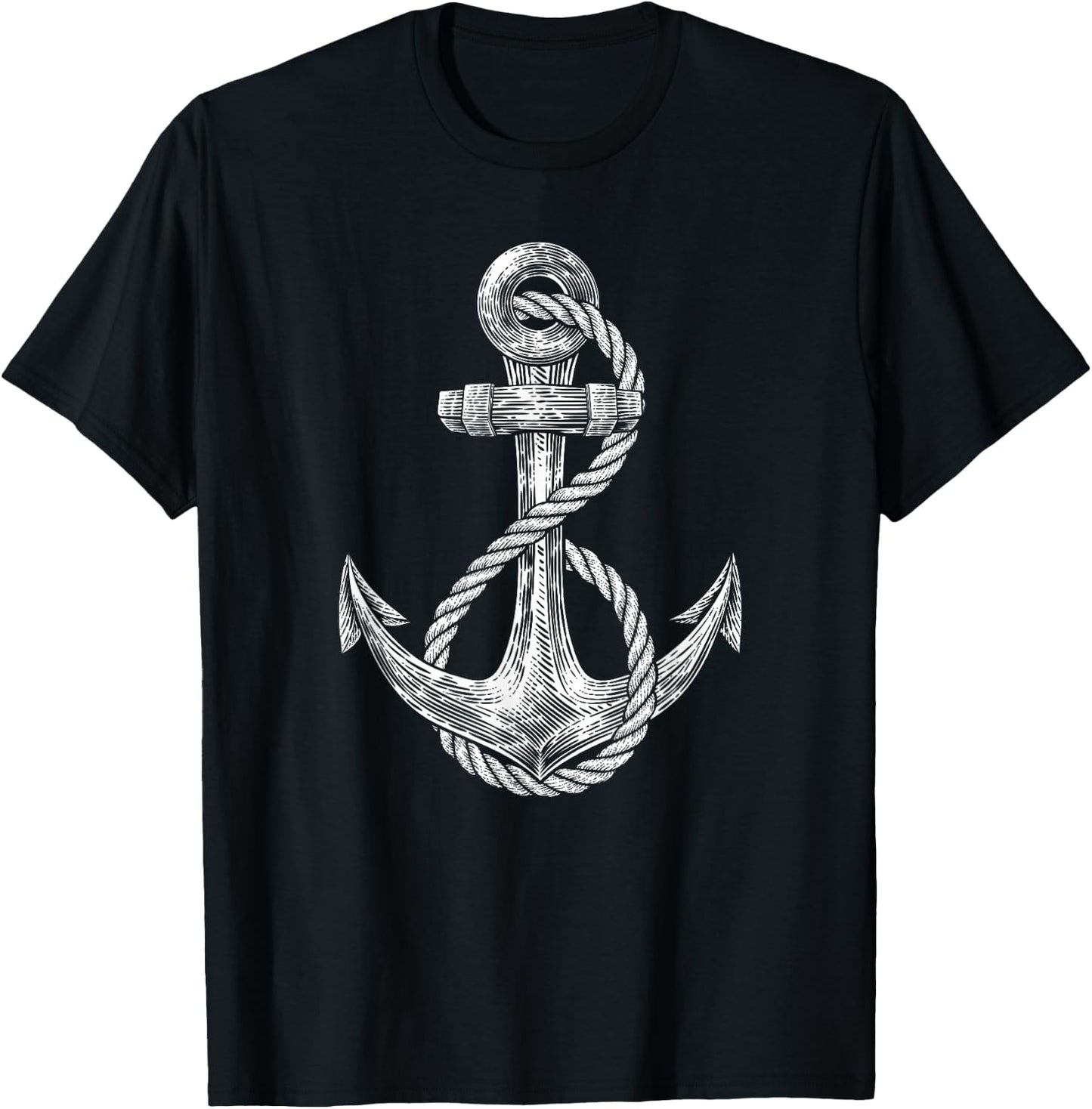 Anchor Rope Nautical Sailing Sail Sea T-Shirt - T-Shirt | Black