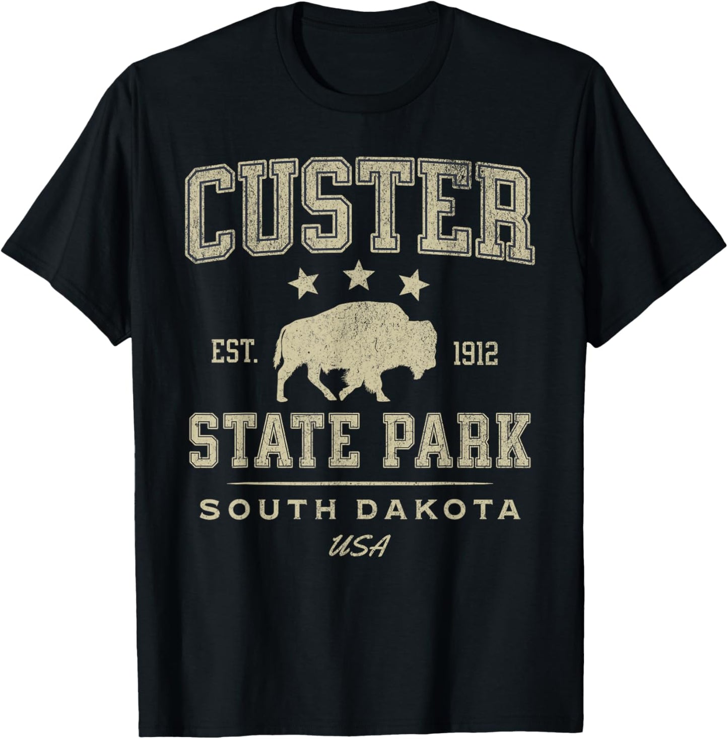 Custer State Park South Dakota Nature Hiking Outdoors T-Shirt - T-Shirt | Black
