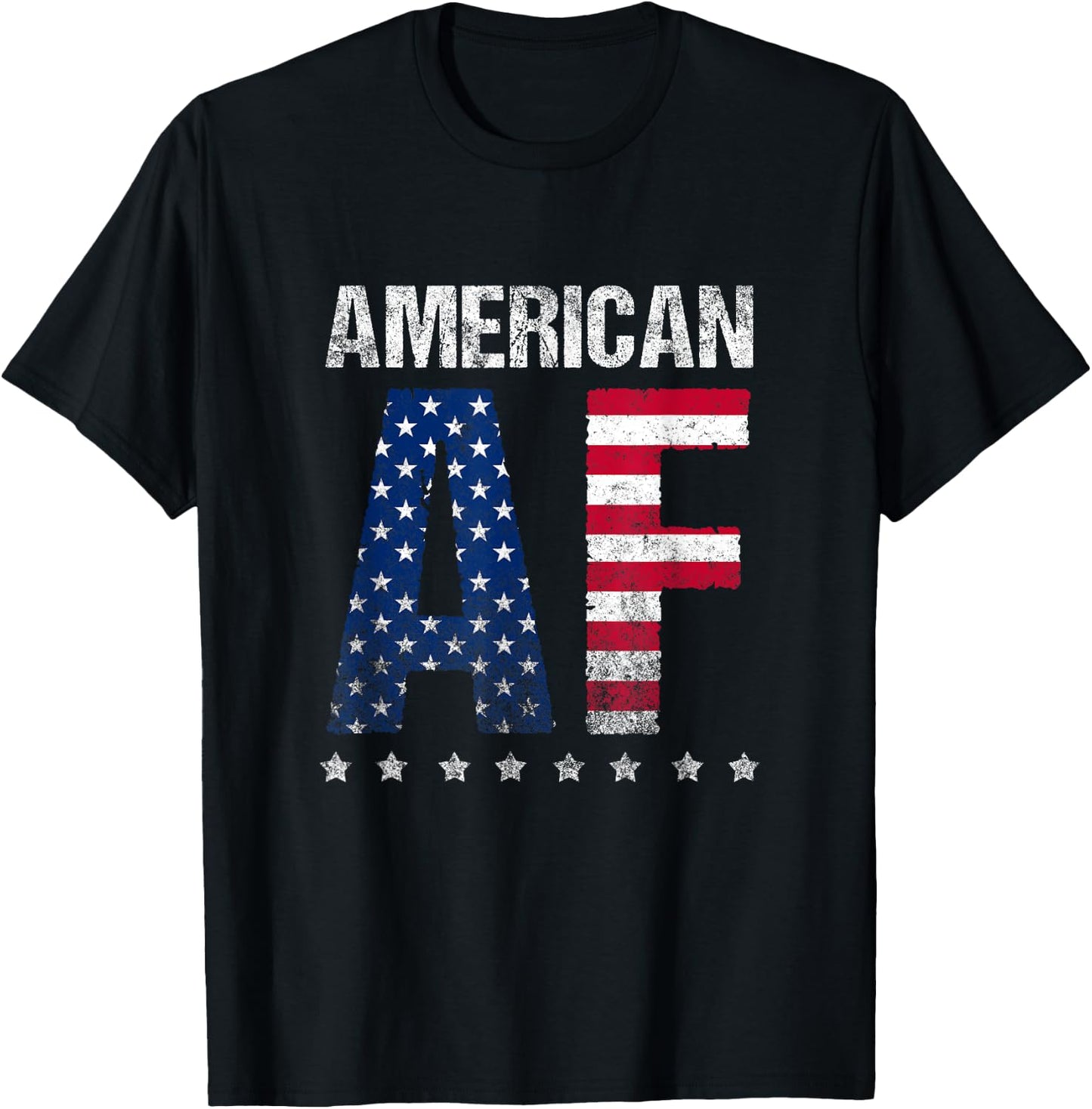 American af 4th of july funny novelty design for merica T-Shirt - T-Shirt | Black