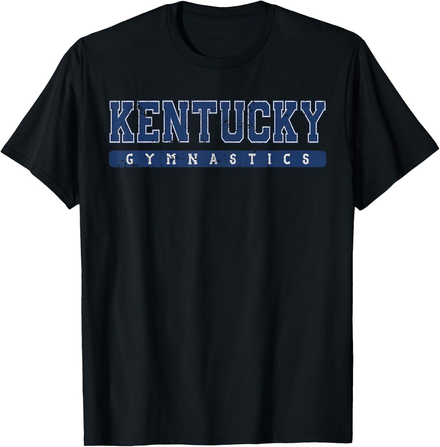 Kentucky Gymnastics Blue Vintage Text T-Shirt - T-Shirt | Black