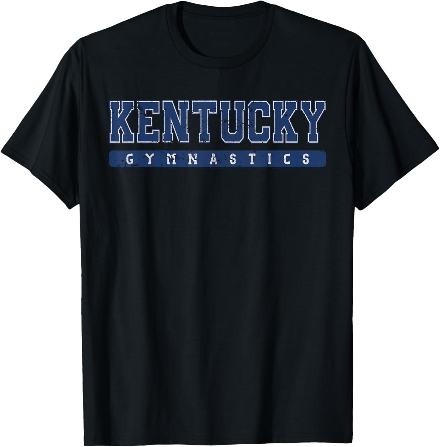 Kentucky Gymnastics Blue Vintage Text T-Shirt - T-Shirt | Black