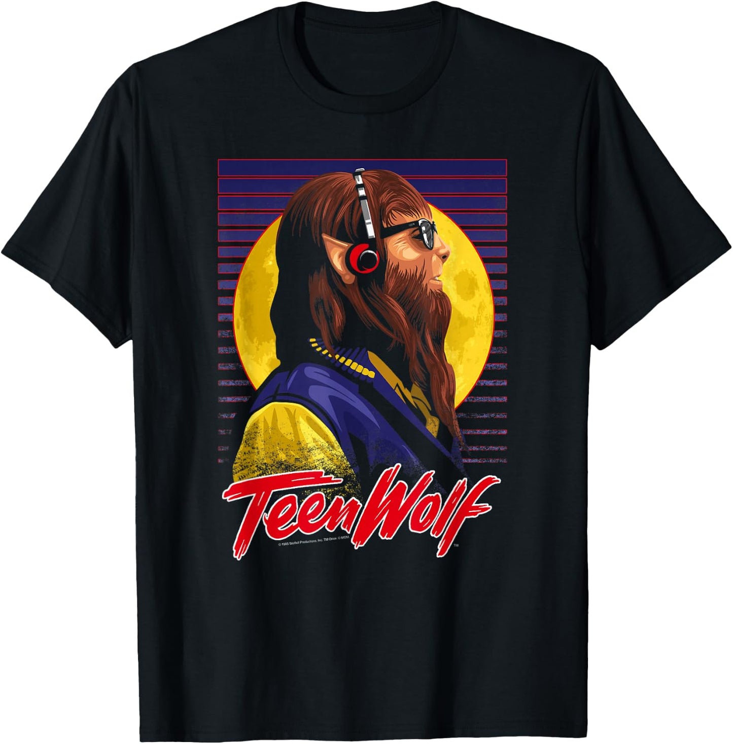Teen Wolf Headphone Wolf T-Shirt - T-Shirt | Black