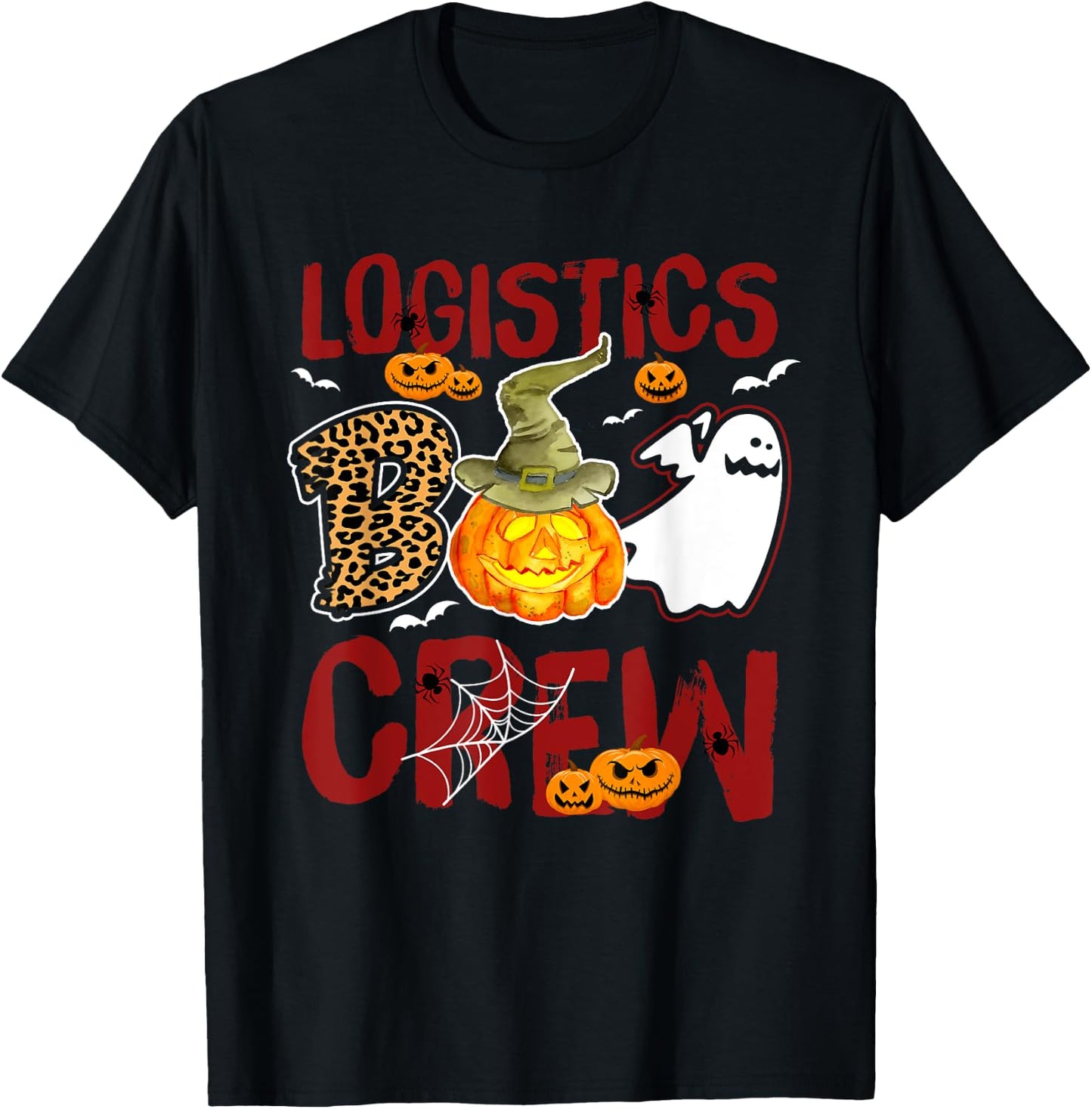 Logistics Boo Crew Halloween Logistics Manager Costume T-Shirt - T-Shirt | Black