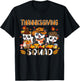 Thanksgiving Squad Leopard Three Fall Pandas Wearing Hat T-Shirt - T-Shirt | Black