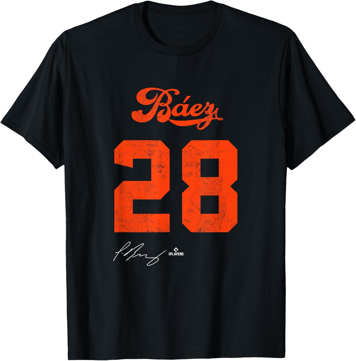 Javier Baez 28 Javier Baez Detroit MLBPA T-Shirt - T-Shirt | Black