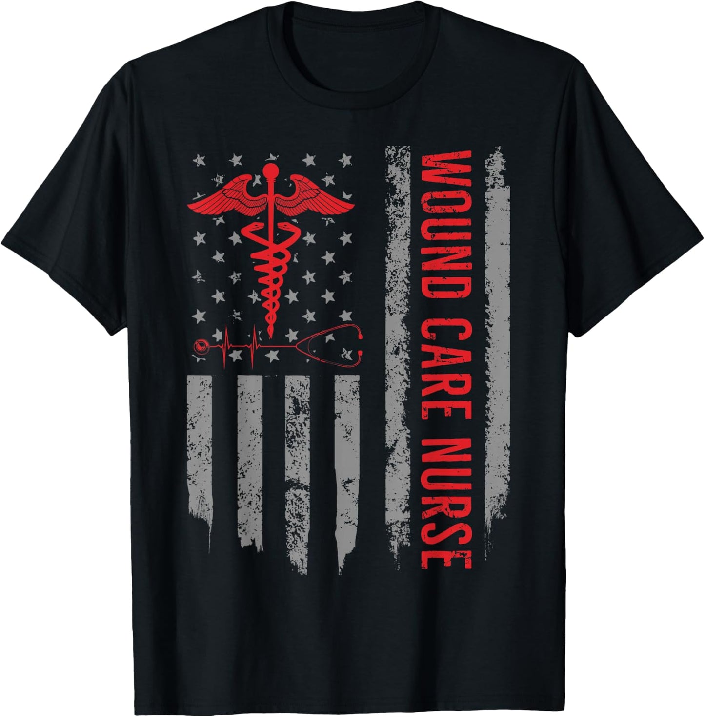 Wound Care Nurse RN or Nurses T-Shirt - T-Shirt | Black