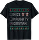 Nice Naughty German Christmas Pajama Matching T-Shirt - T-Shirt | Black