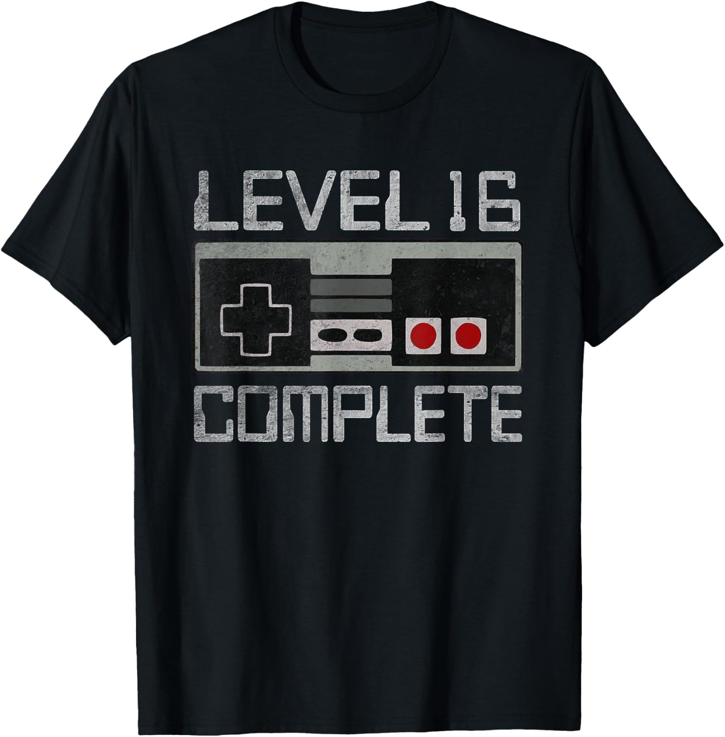 Level 16 Complete 16 Year 16th Wedding Anniversary T-Shirt - T-Shirt | Black