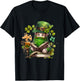 leprechaun Reading Books shamrock saint Patrick's day T-Shirt - T-Shirt | Black