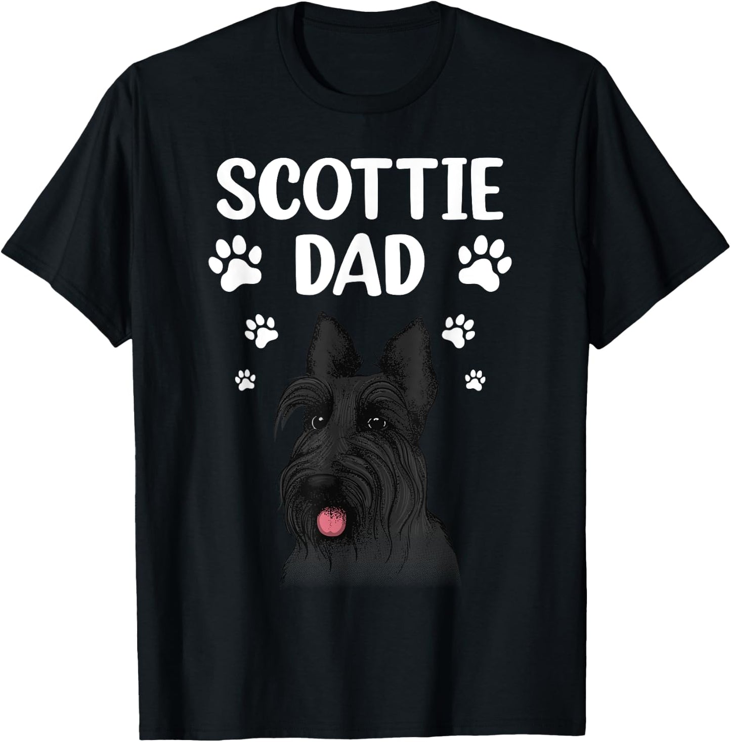 Cool Scottish Terrier Dad Scottie Dog Lover Owner T-Shirt - T-Shirt | Black