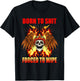 Born To-Shit Forced to Wipe Funny Meme Motorcycle Skull Wing T-Shirt - T-Shirt | Black