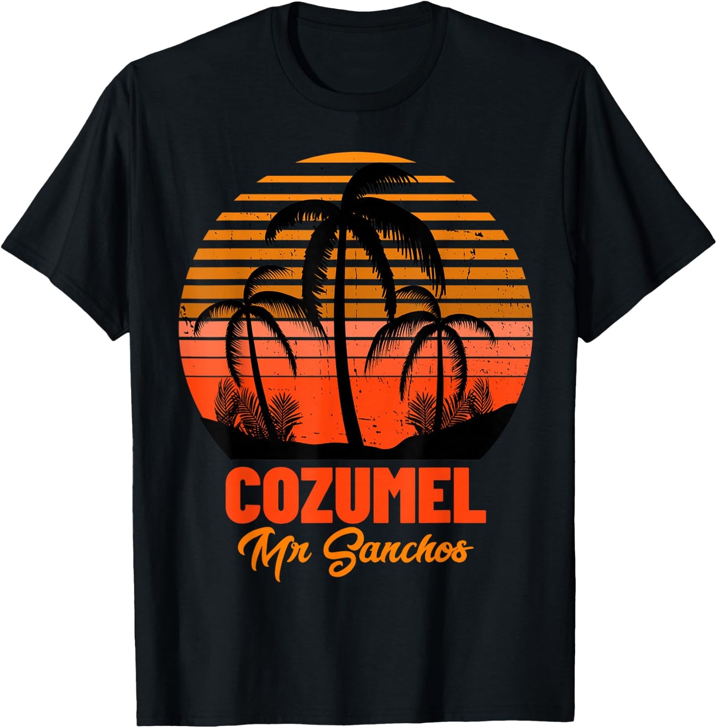 Mr Sanchos Beach Cozumel Mexico T-Shirt - T-Shirt | Black
