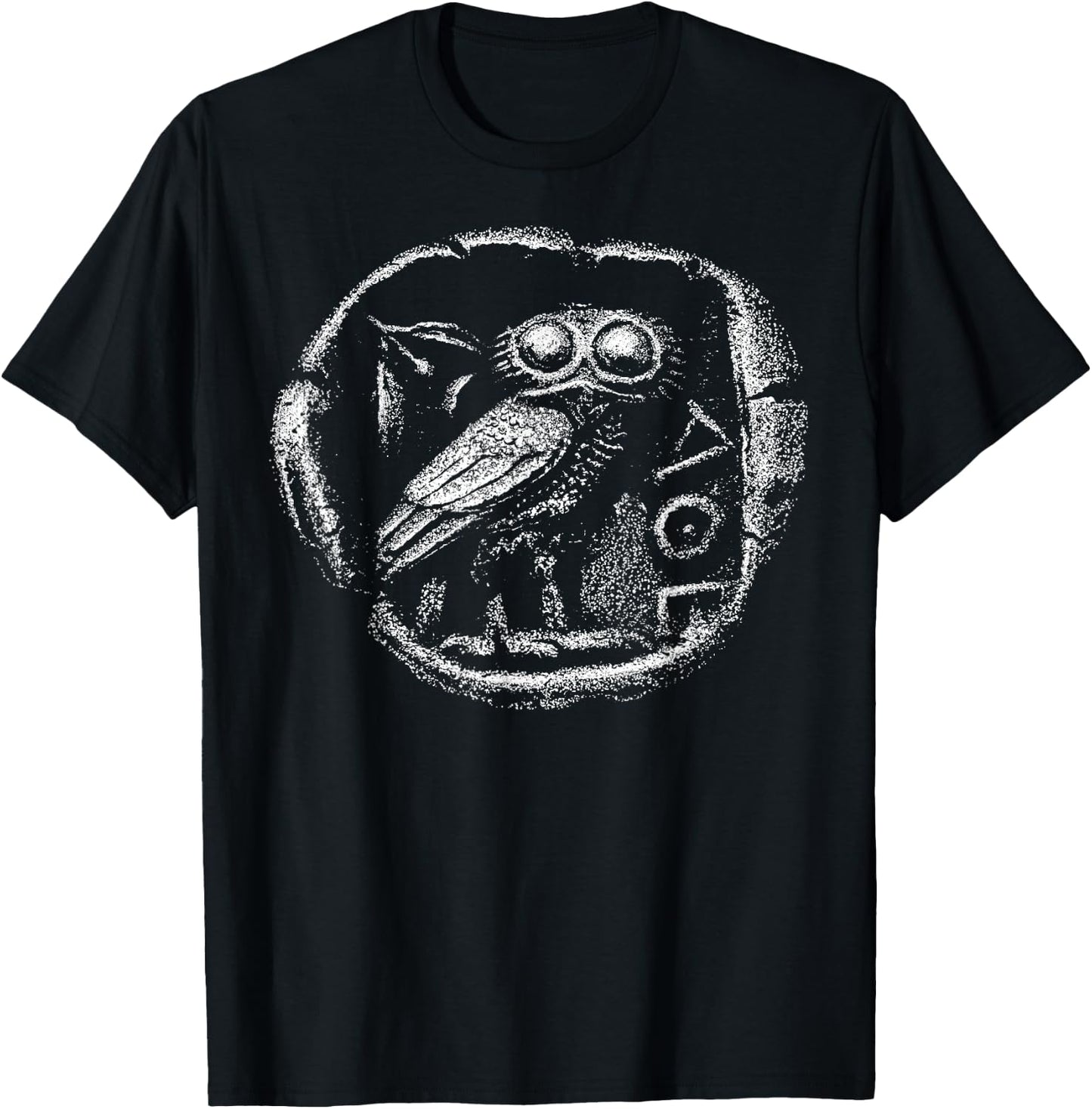 Athena Owl Ancient Greek Goddess Greek Mythology Mythologist T-Shirt - T-Shirt | Black