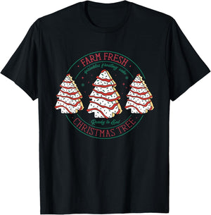 Farm Fresh Christmas Tree Frosting Frosted Cake Debbie T-Shirt - T-Shirt | Black