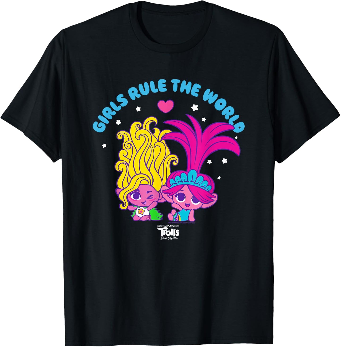 DreamWorks Trolls Band Together Girls Rule the World T-Shirt - T-Shirt | Black