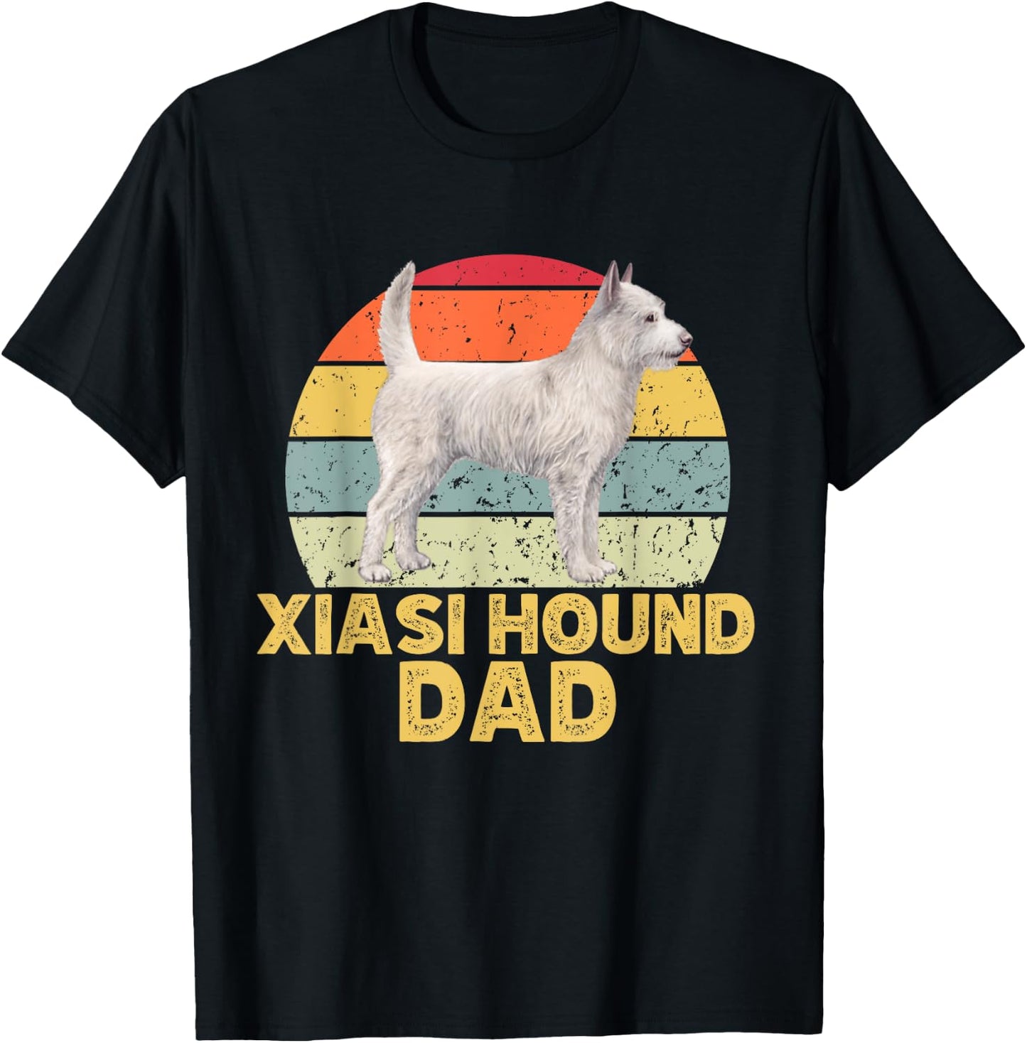 Xiasi Hound Dog Dad Retro Vintage Funny Dogs Lover & Owner T-Shirt - T-Shirt | Black
