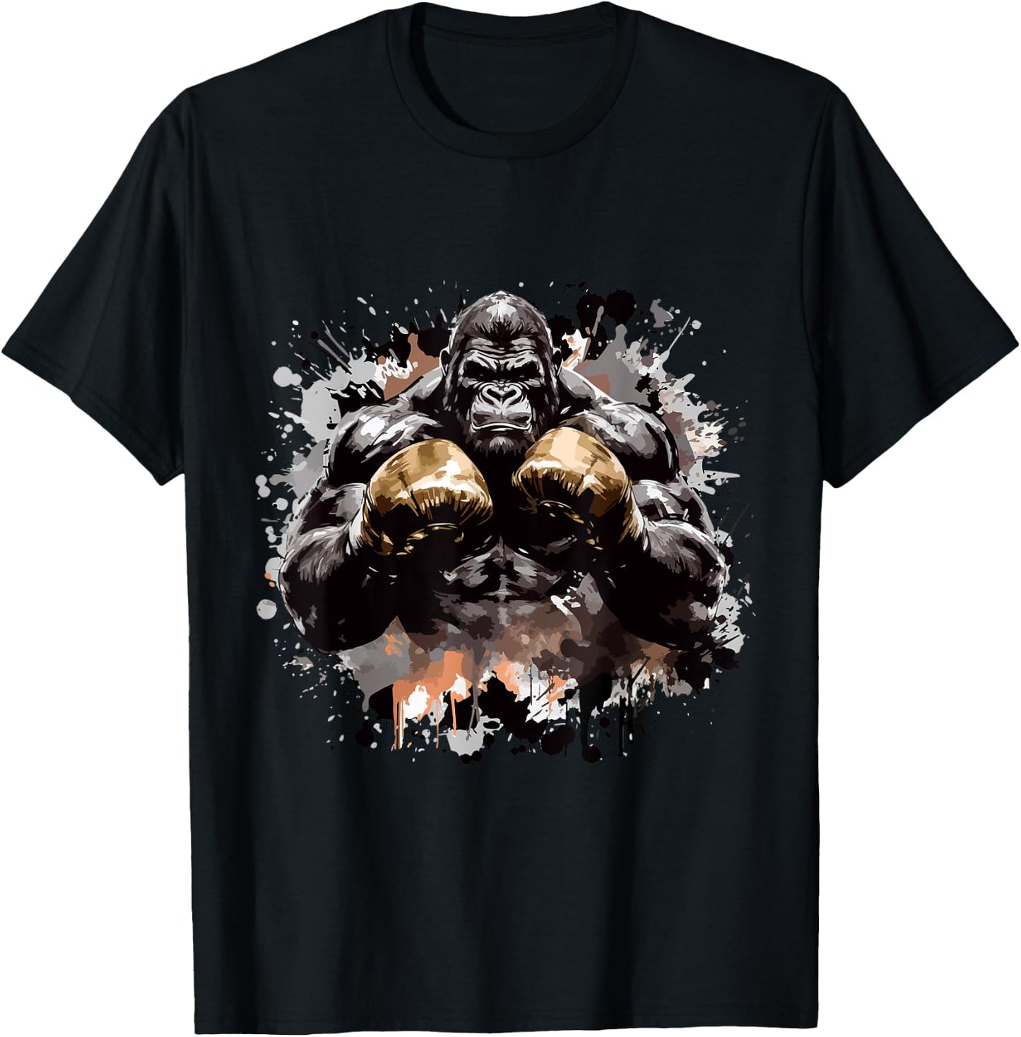 Ancient Motivation Inc Gorilla Boxing Champ | Boxer Fight Club MMA Fighter T-Shirt - T-Shirt | Black
