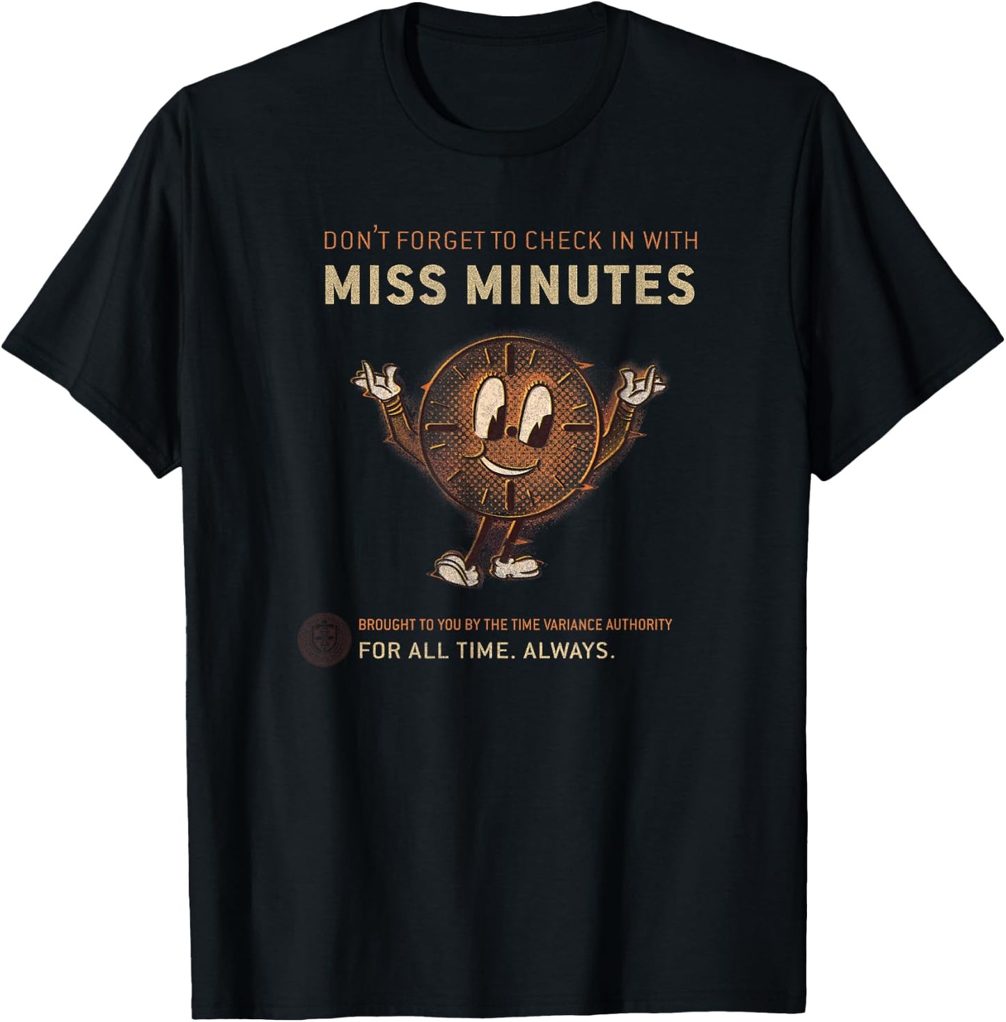 Marvel Loki Don't Forget to Check in with Miss Minutes Small T-Shirt - T-Shirt | Black