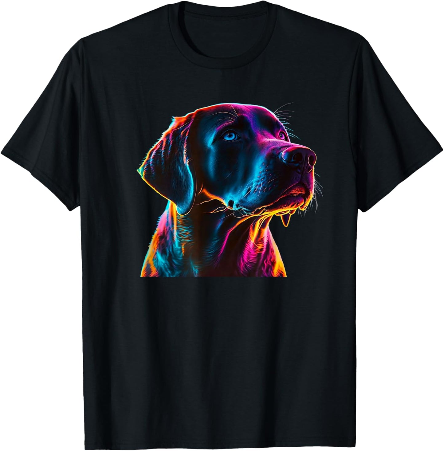 Neon Labrador - Labrador Dog Lover Women Girls Kids T-Shirt - T-Shirt | Black