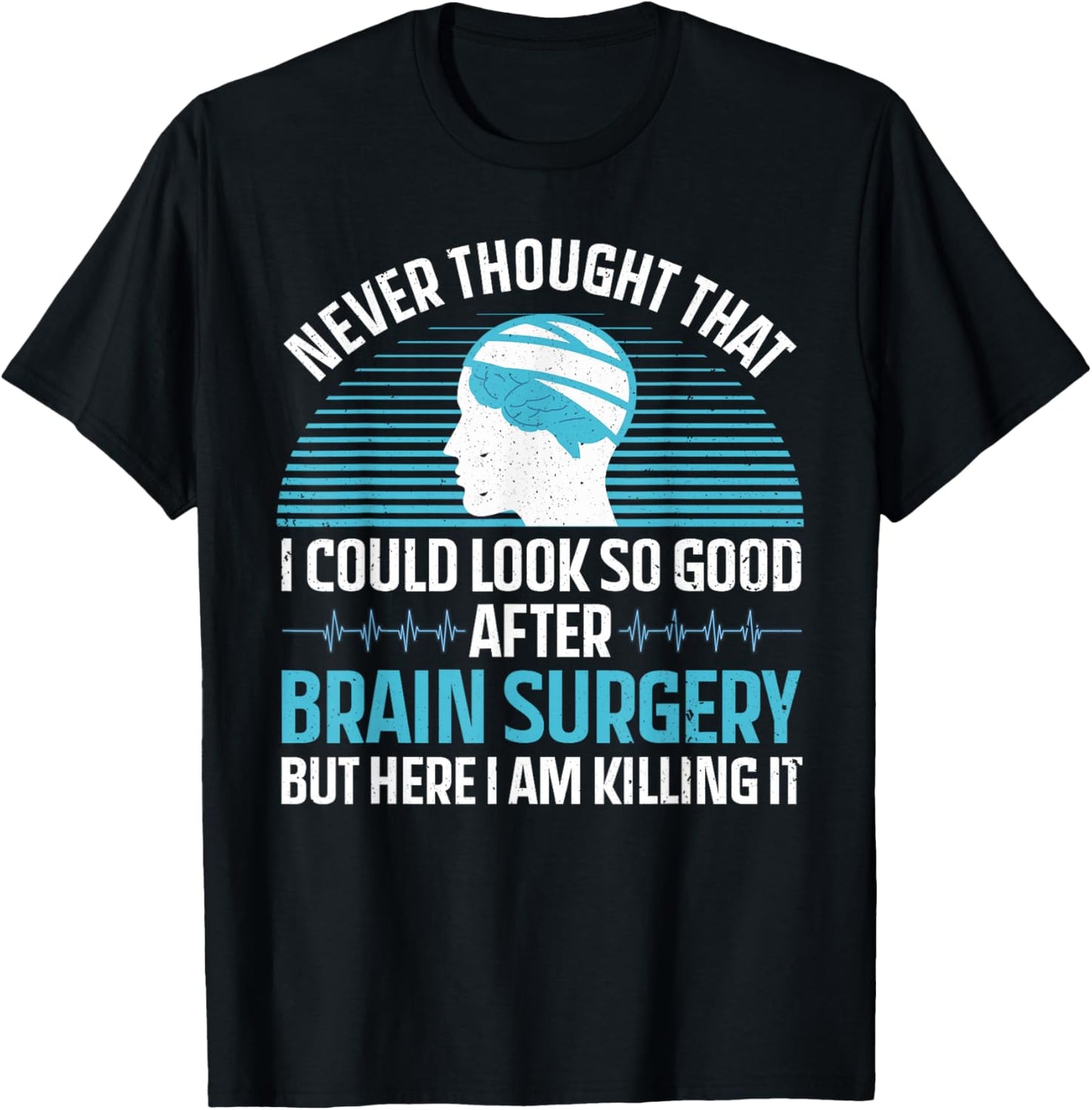 Cute Brain Surgery Women Brain Tumor Cancer Survivor T-Shirt - T-Shirt | Black