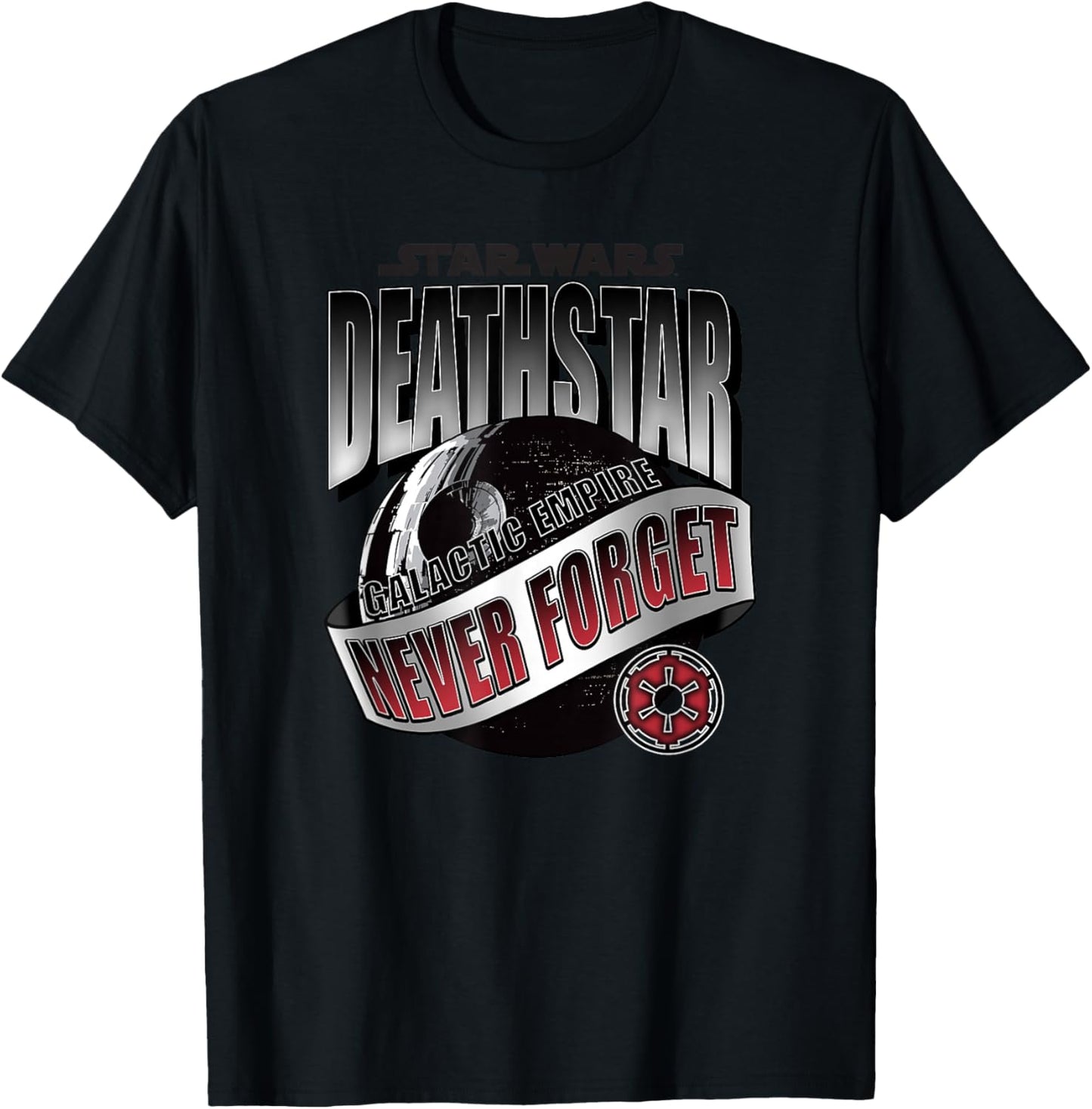 Star Wars Death Star Galactic Empire Never Forget T-Shirt - T-Shirt | Black
