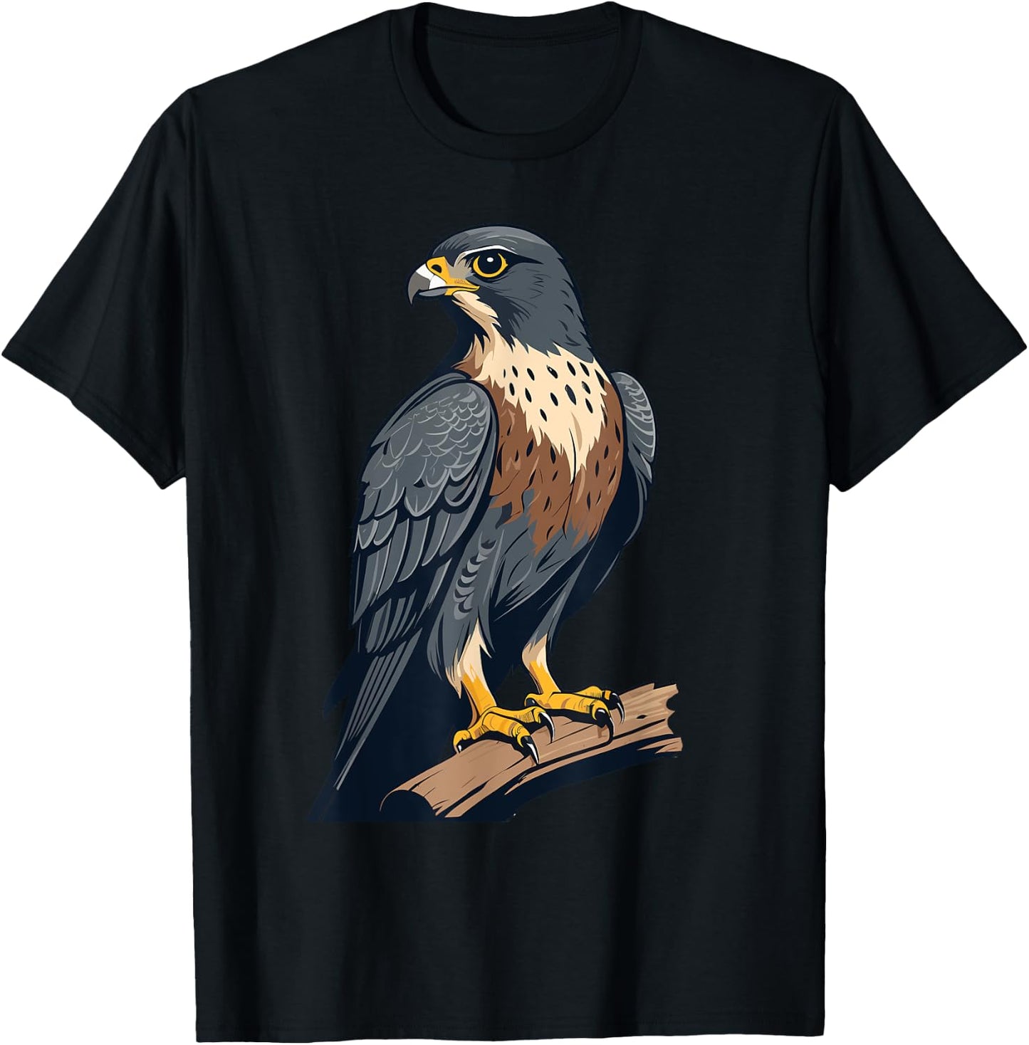 Ventage Peregrine Falcon Graphic: Cute Peregrine Falcon T-Shirt - T-Shirt | Black